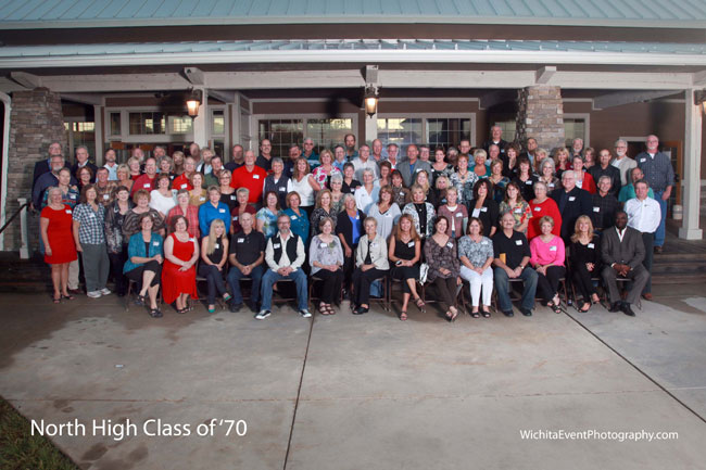 North High Class of 1970 - Outdoor group shot
